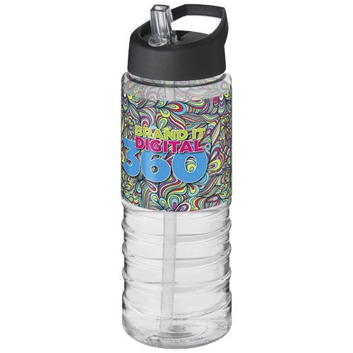 PF210877-1H2O Active® Treble 750 ml Sportflasche mit Ausgussdeckel_ transparent_schwarz