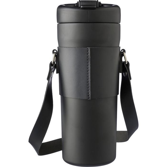 GI1172553-01Doppelwandige Edelstahl-Trinkflasche 730 ml Kelvin_ schwarz