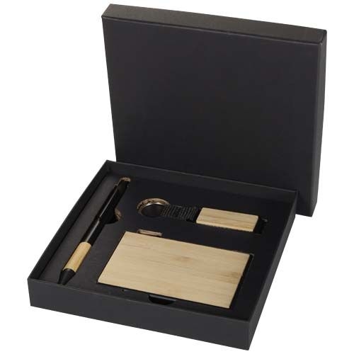 PF106337-1Minka Set mit Kugelschreiber aus RCS Recycling-Aluminium_ Schluesselanhaenger und RFID-Kartenhalter_ n