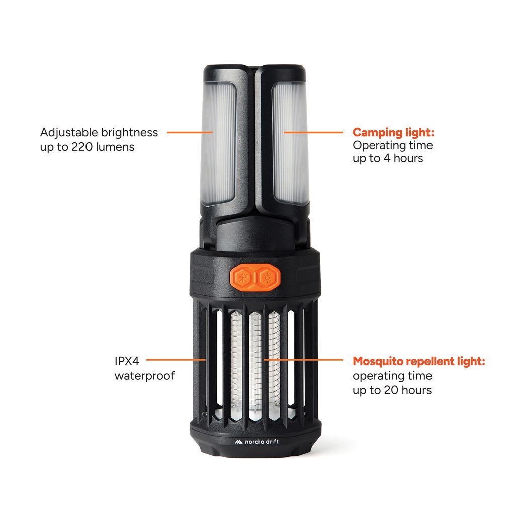 XDND430.03-01Nordic Drift Titan tragbare Campinglampe mit Mueckenschutz_ schwarz