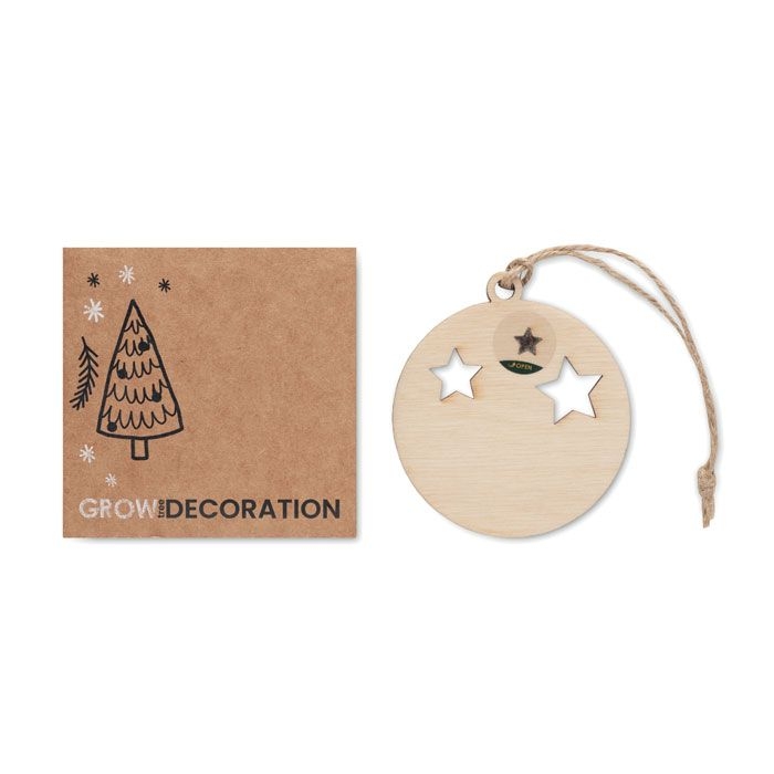 CX1556-40Roseed Weihnachtsschmuck Kugel_ holz