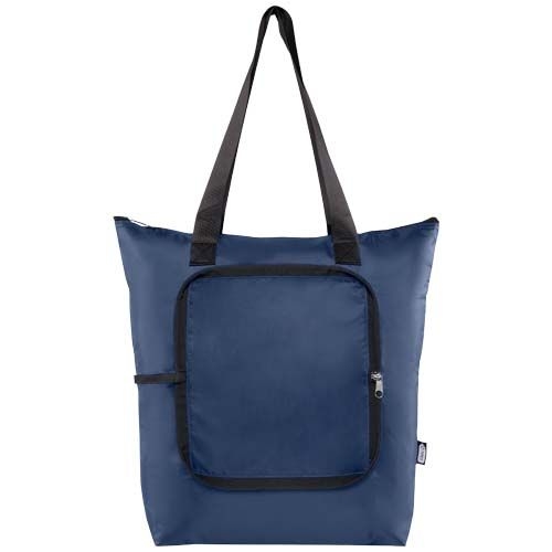 PF130092-5EcoFold faltbare RPET Kuehltasche 15 L_ navy