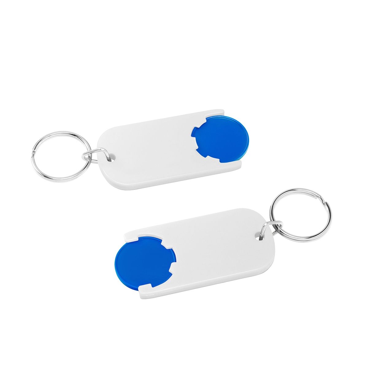 HE7439R-3-0Chiphalter mit 1€-Chip _Alpha_ blau_ weiss