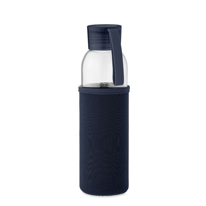 MO2089-85Ebor Flasche recyceltes Glas 500 ml_ marineblau