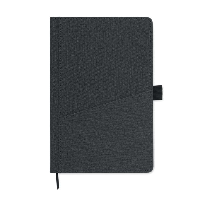 MO2285-03Cinco A5 notebook PU front pocket_ schwarz