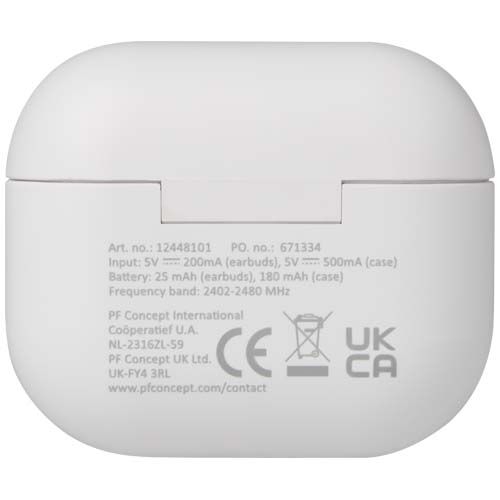 PF124481-1Altais True Wireless Bluetooth® Headset aus recyceltem Kunststoff_ weiss