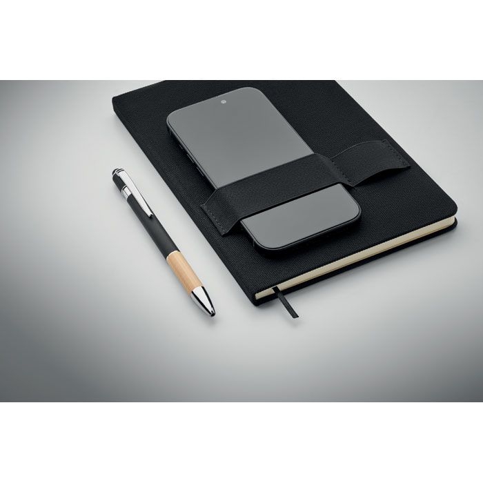 MO2469-03Nota DIN A5 RPET Notizbuch-Set_ schwarz