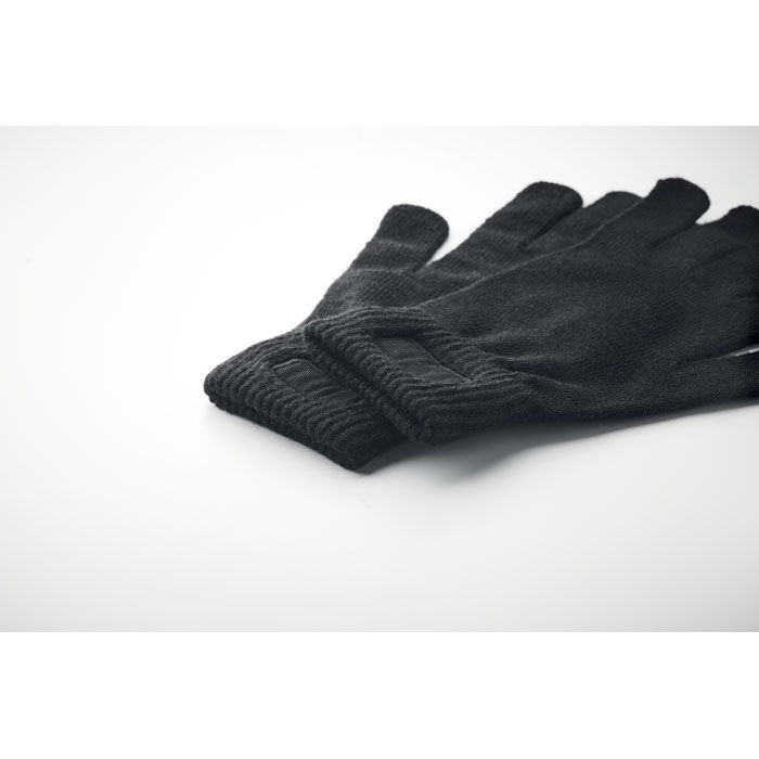 MO2399-03Handnit Gestrickte Handschuhe RPET_ schwarz