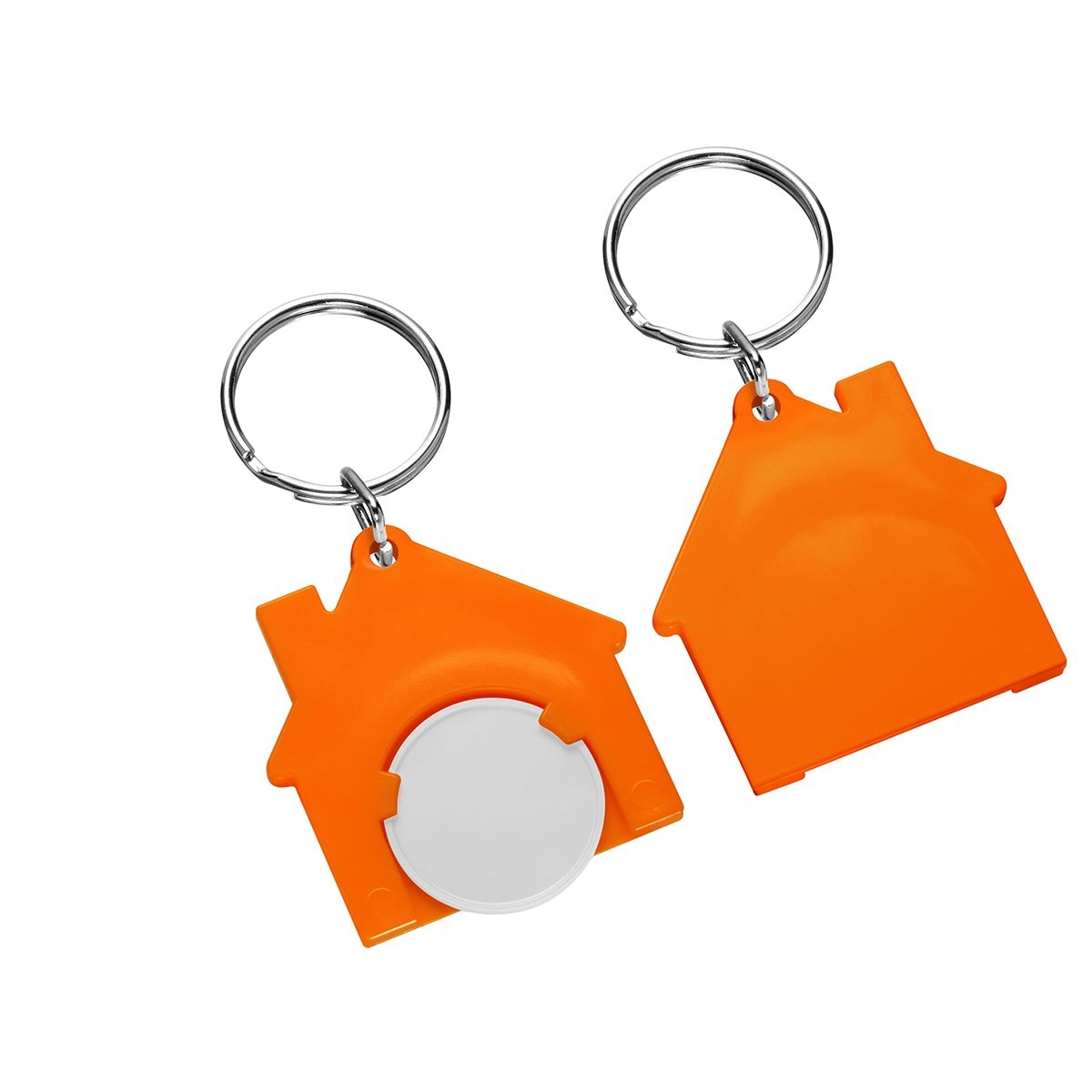 HE7516R-0-5Chiphalter mit 1€-Chip _Haus_ weiss_ orange