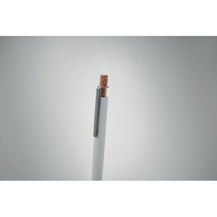 MO2652-06Bergamo _ Druckkugelschreiber recy. Alu_ weiss