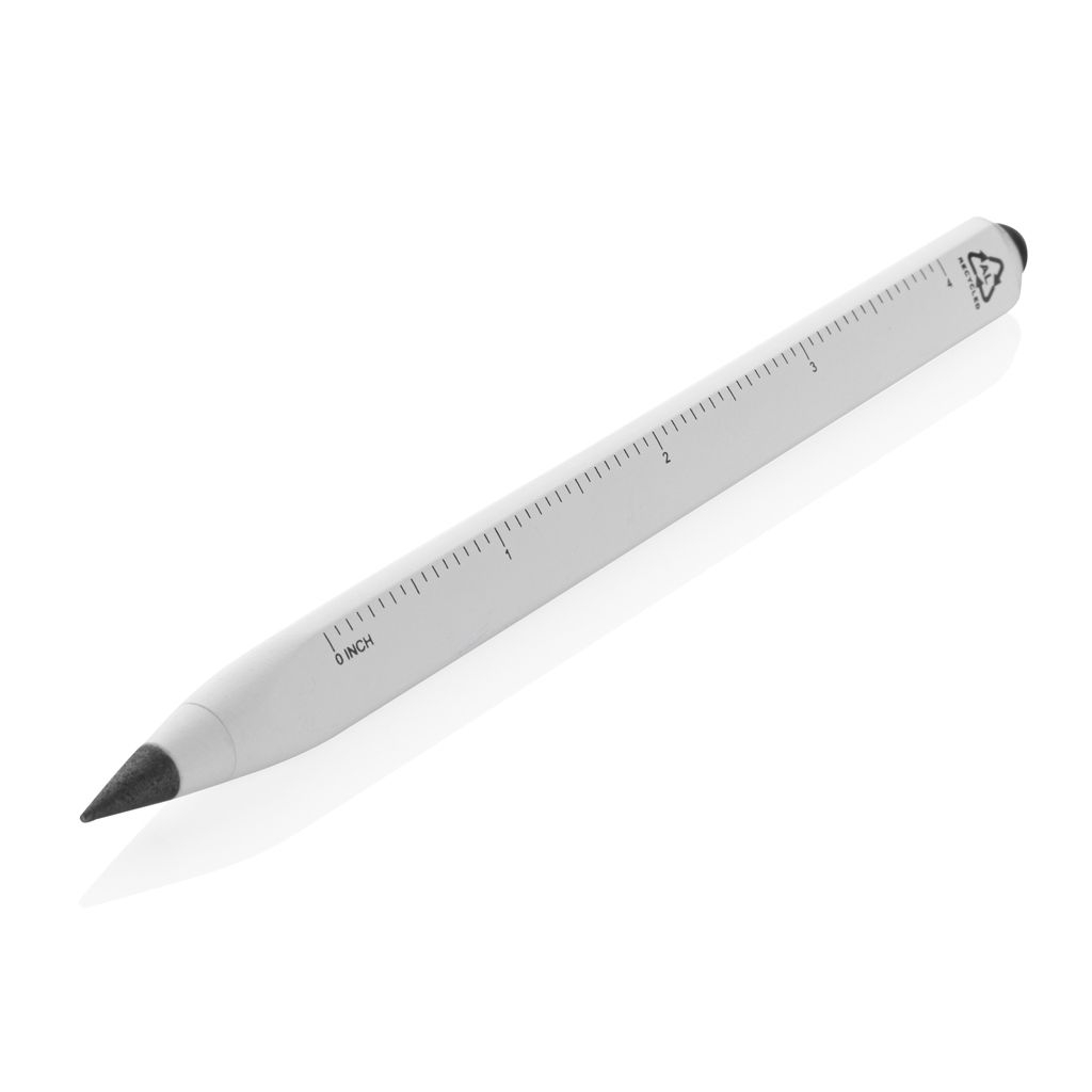 XDP221_01-3Eon Infinity Multitasking Stift aus RCS recycelt. Aluminium_ weiss