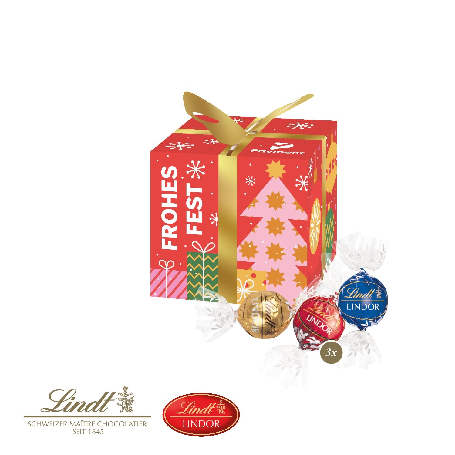 CD95607-01Praesent _Feine Bescherung_ mit Lindor Pralinés_ Lindor Pralines
