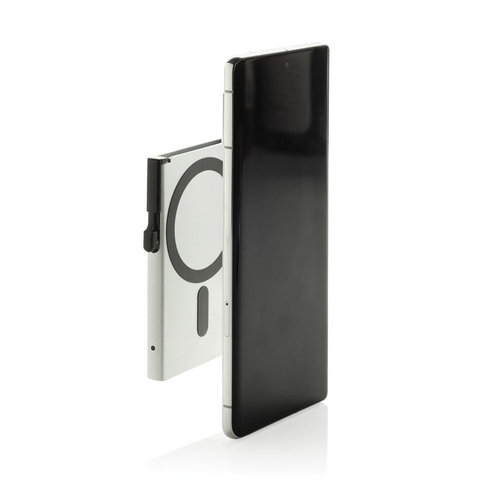 XDP820.95-02Magnetischer RFID-Kartenhalter aus Aluminium fuer Smartphones_ silber