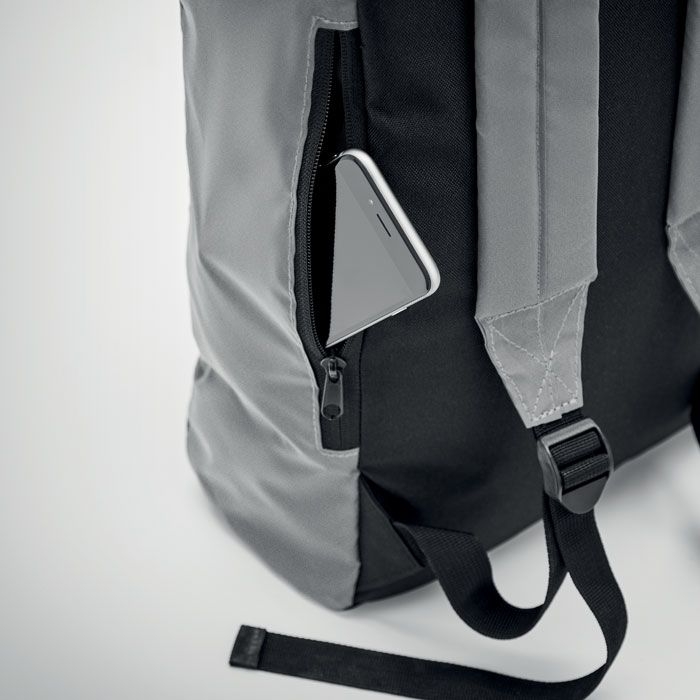 MO2056-16Bright Rollpack Reflektierender Rucksack_ mattsilber