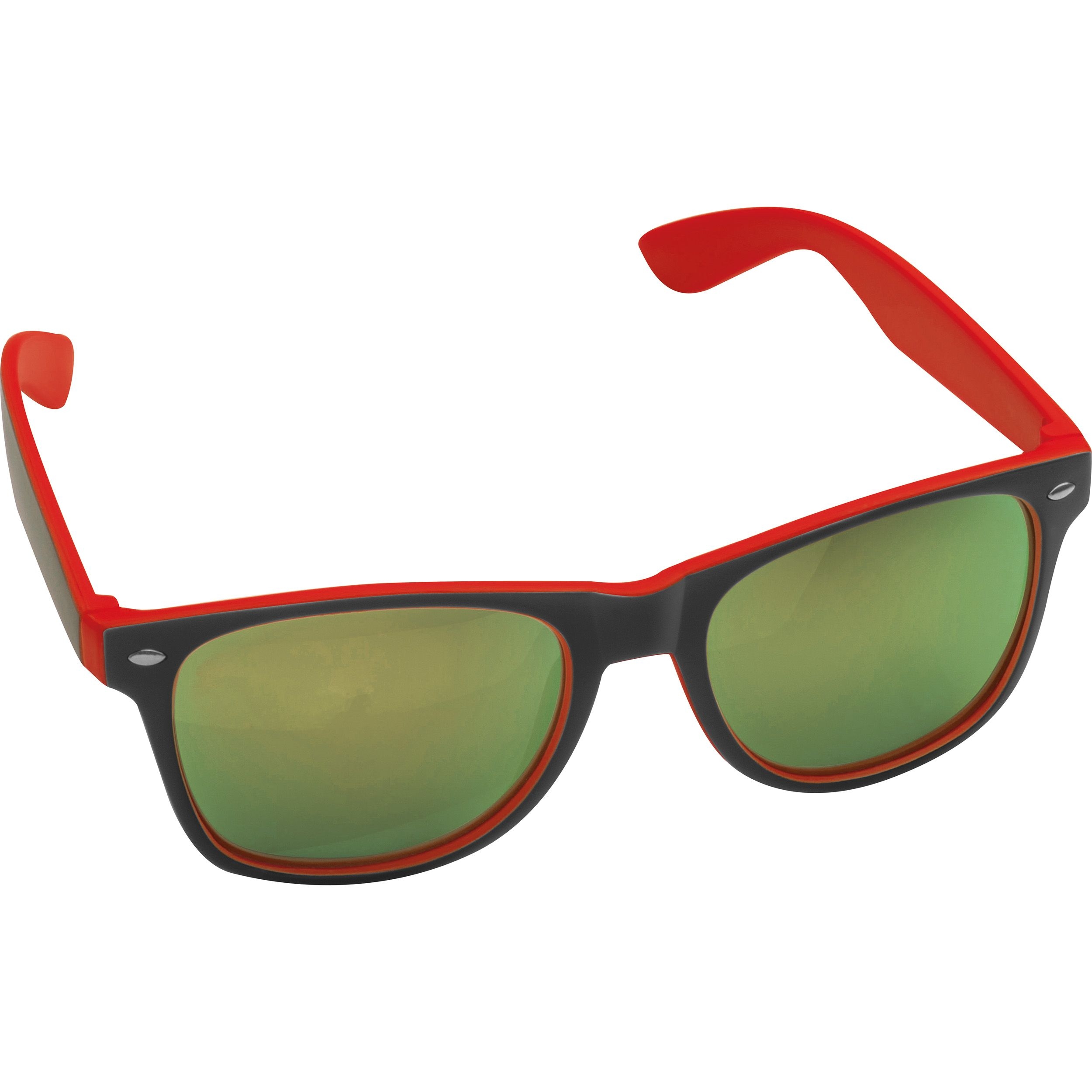 MA50671-05Sonnenbrille aus Kunststoff mit verspiegelten Glaesern_ UV 400 Schutz ILONA_ rot