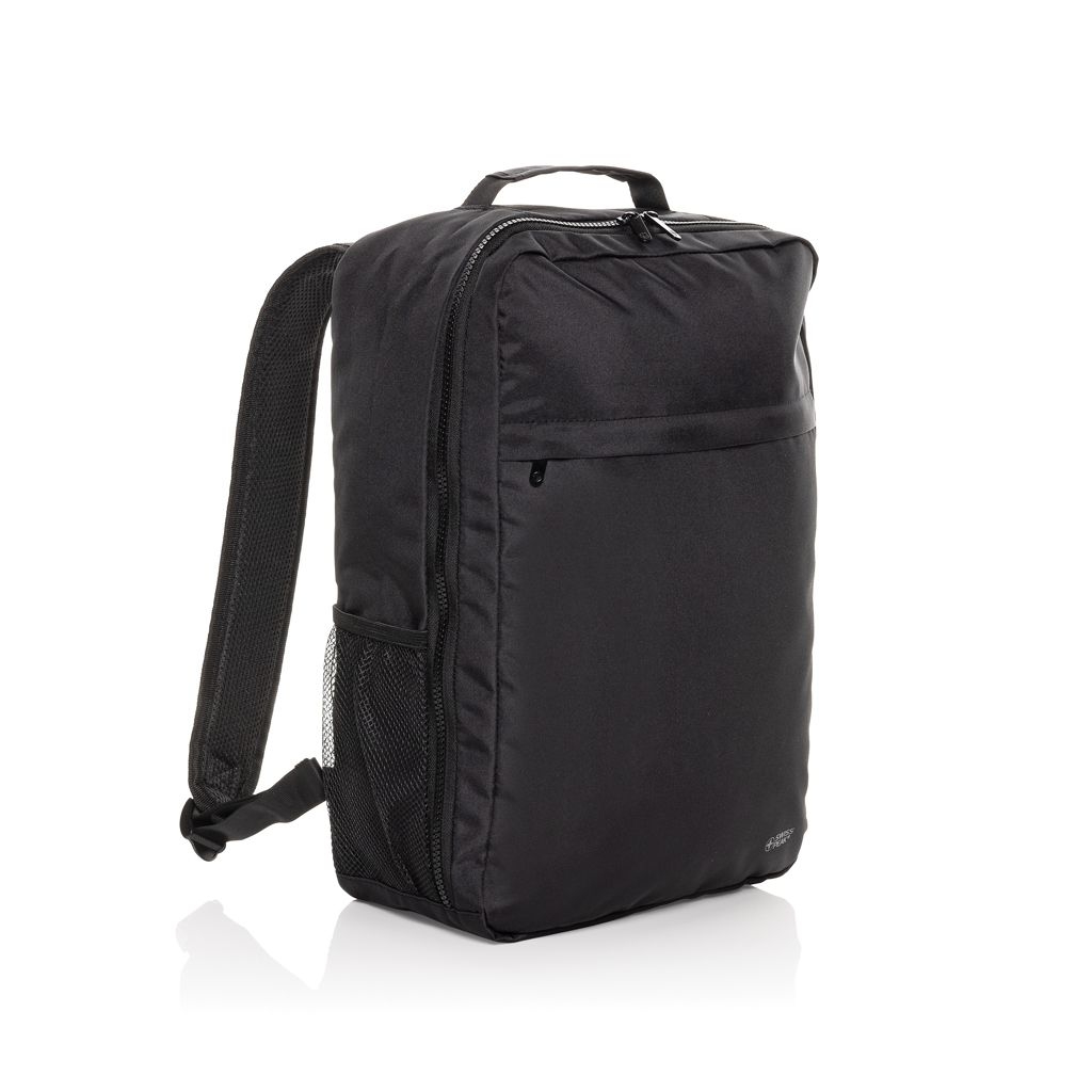 XDP763_43-01Swiss Peak Aware™ RPET Essential 15.6_ Laptop-Rucksack_ schwarz