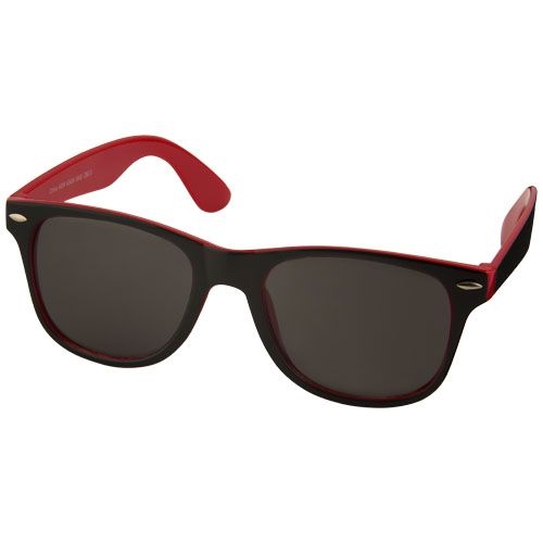 PF100500-3Sun Ray Sonnenbrille mit zweifarbigen Toenen_ rot_schwarz