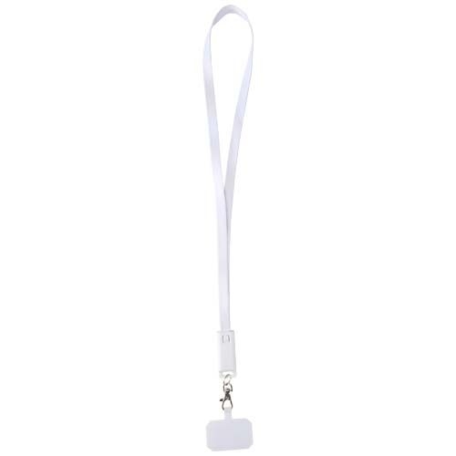 PF124447-1Franz 5 in 1 Lanyard Kabel aus recyceltem Kunststoff fuer Smartphones mit integrierter Datensynchroni