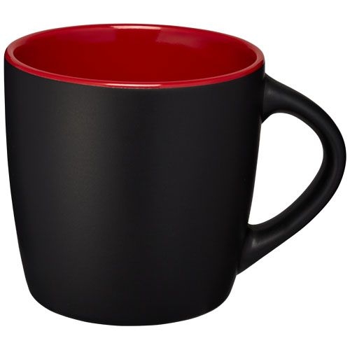 PF100476-3Riviera 340 ml Keramikbecher_ schwarz_rot