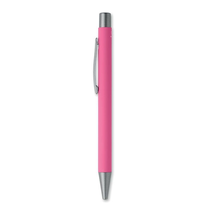 MO3222-38Nali Druckkugelschreiber recy. Alu_ fuchsia