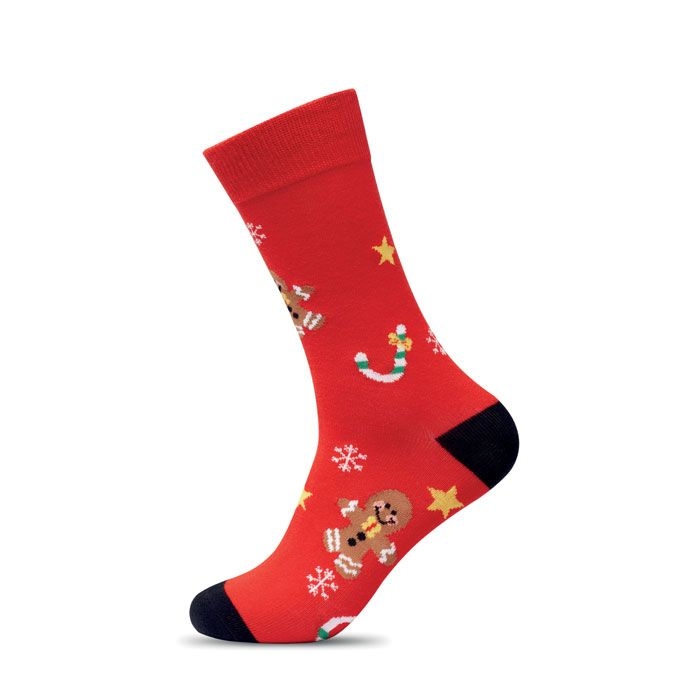 CX1574-05Soc Medium Weihnachtssocken M_ rot