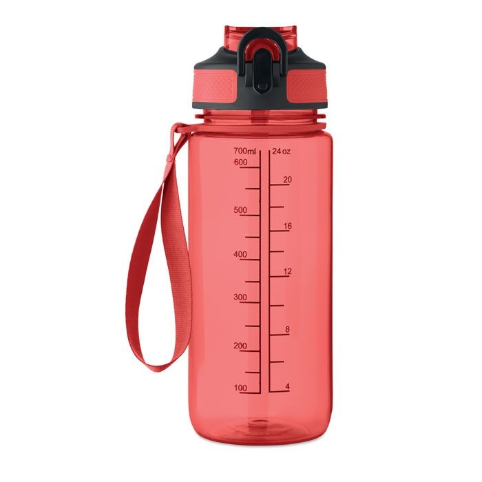 MO2792-25Enkel Sport-Trinkflasche 700ml_ transparent rot