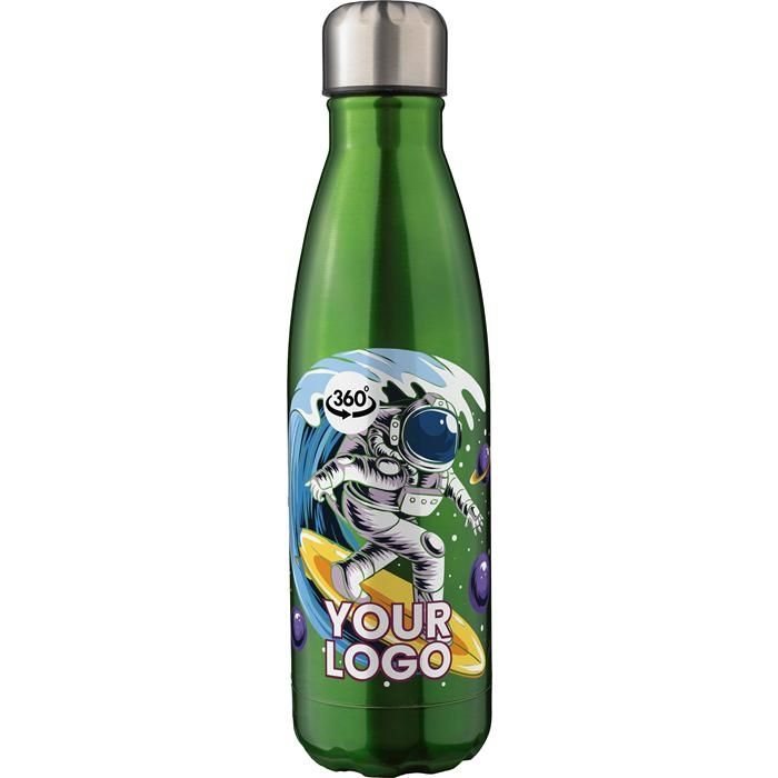 GI1171300-411Recyceltem doppelwandige Trinkflasche aus Edelstahl Lombok_ gun metal