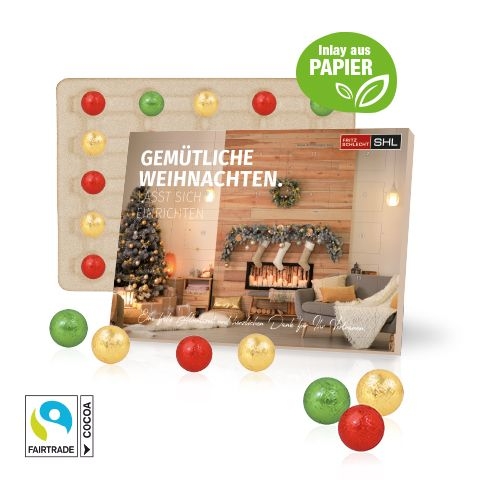 CD55414Tisch-Adventskalender mit Fairtrade® Schokolade_ Inlay aus Papier