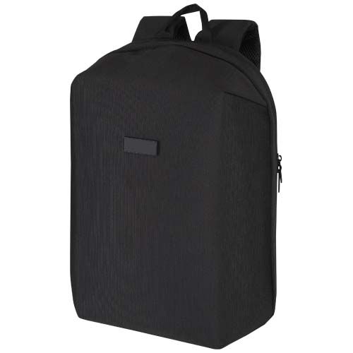 PF130110-3Luma 15_ GRS Laptop-Rucksack aus recyceltem Material mit Diebstahlschutz 10L_ schwarz