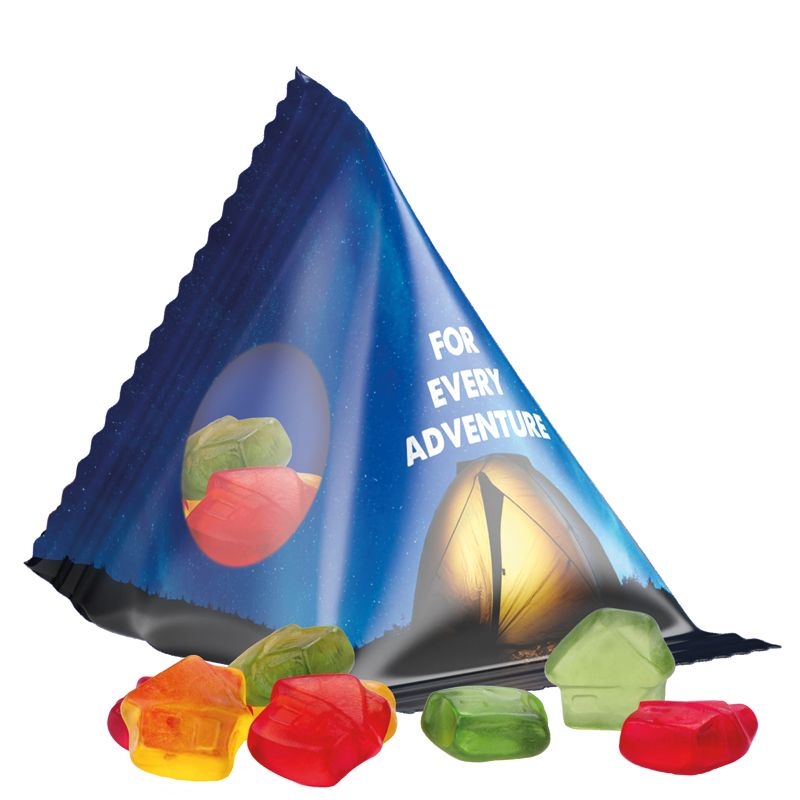 JG10063-12Tetraeder 15 g Trolli Fruchtgummi Standardformen_ Haus_ transparente Folie