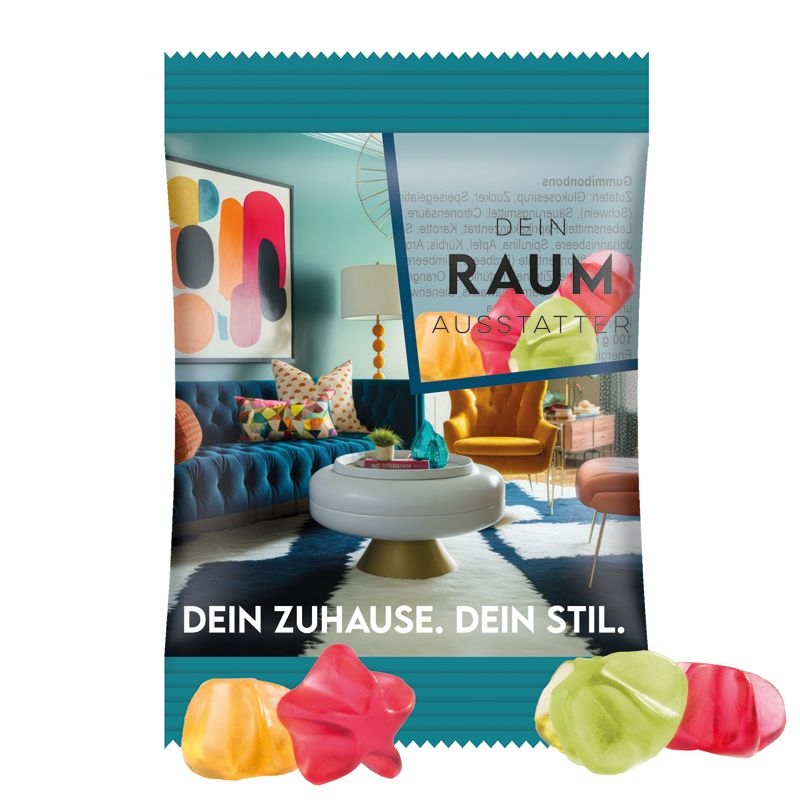JG10062-4Minituete 15 g Trolli Fruchtgummi Standardformen_ Stern_ transparente Folie