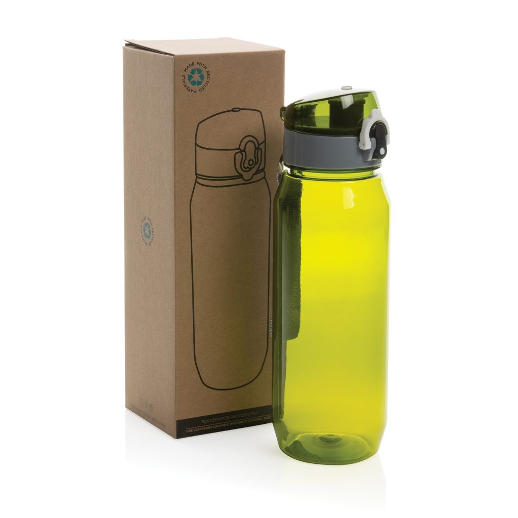 XDP437_02-7Yide verschliessbare Wasserflasche aus RCS rec. PET_ 800ml_ gruen