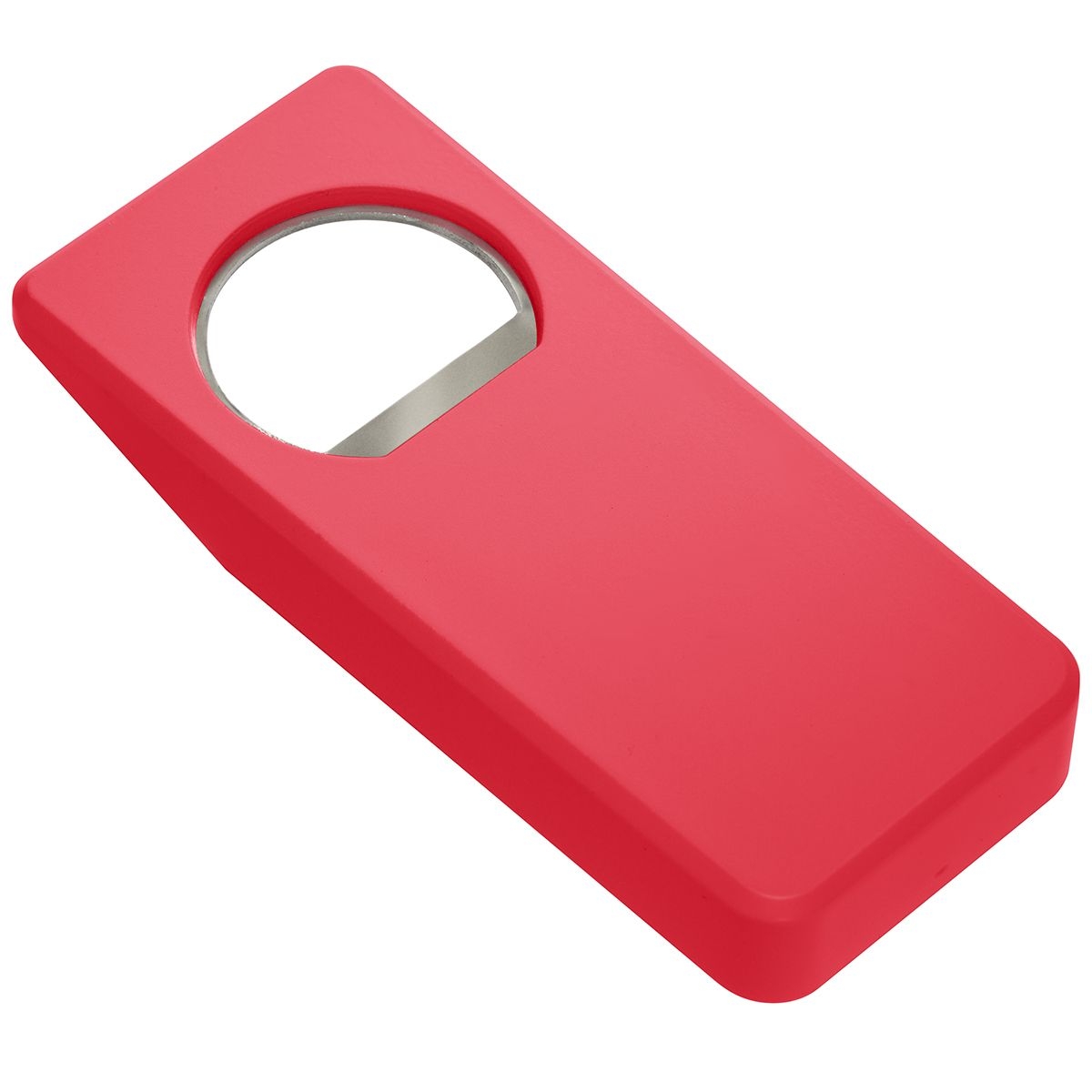 HE7104FRC-R1Flaschenoeffner Recycling mit Verschluss _Alpha_ recycling rot