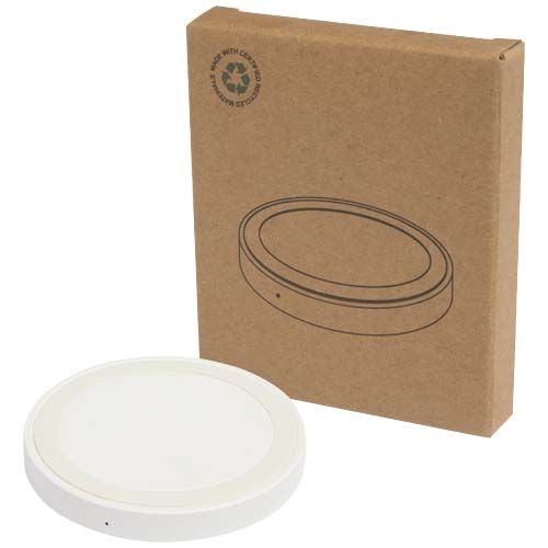 PF124434-1Freal 15W Kabelloses Ladepad aus recyceltem Kunststoff_ weiss