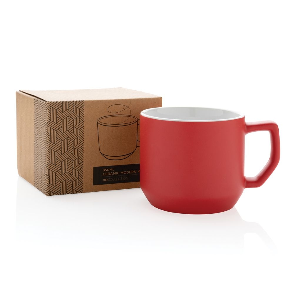 XDP434.04-4Moderne Keramiktasse_ 350ml_ rot