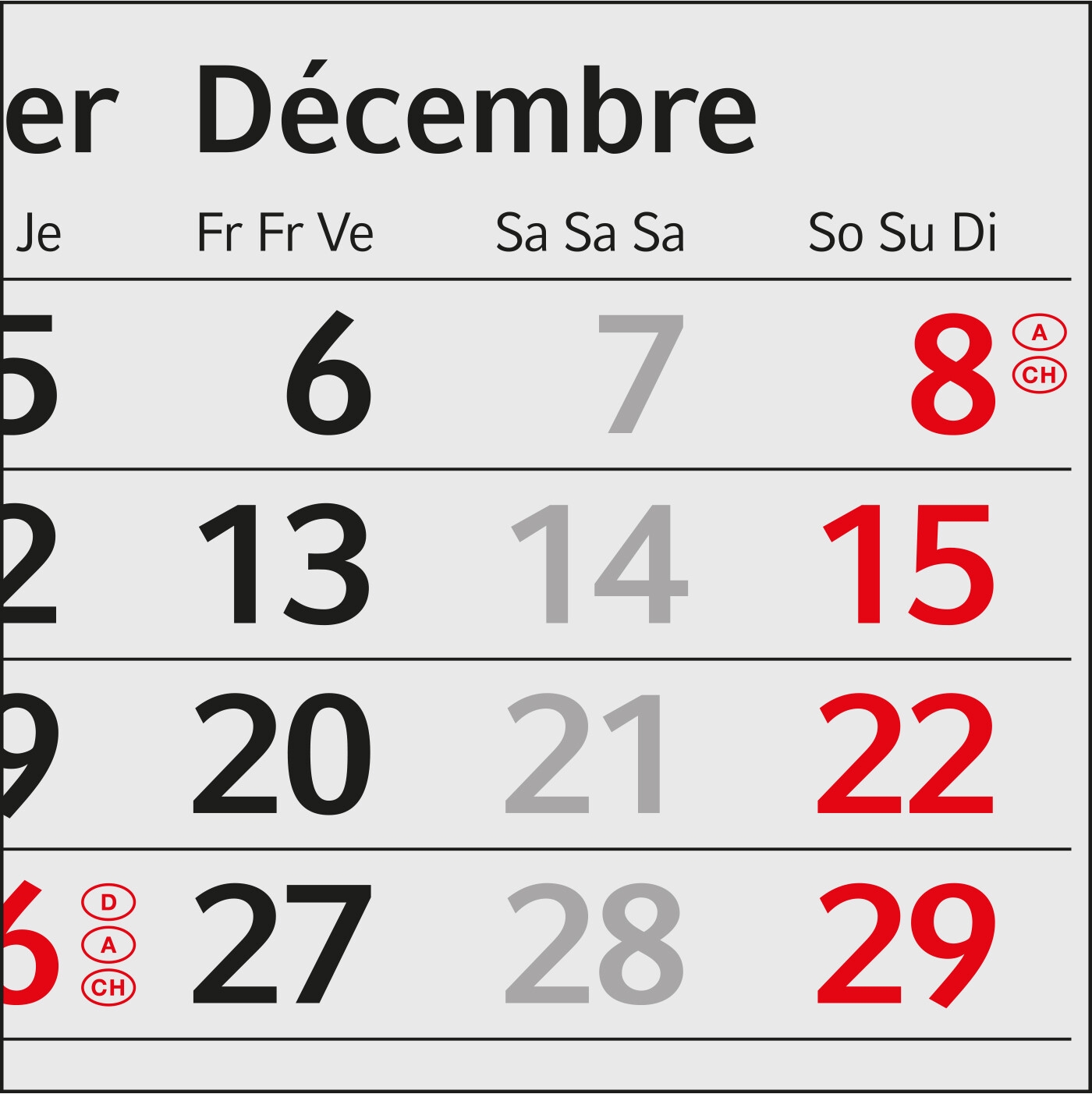 GE0042-SCTischkalender Desktop 3 Color_ schwarz