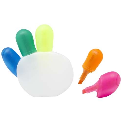 PF106252-1Patina Textmarker_ 5-farbig_ weiss