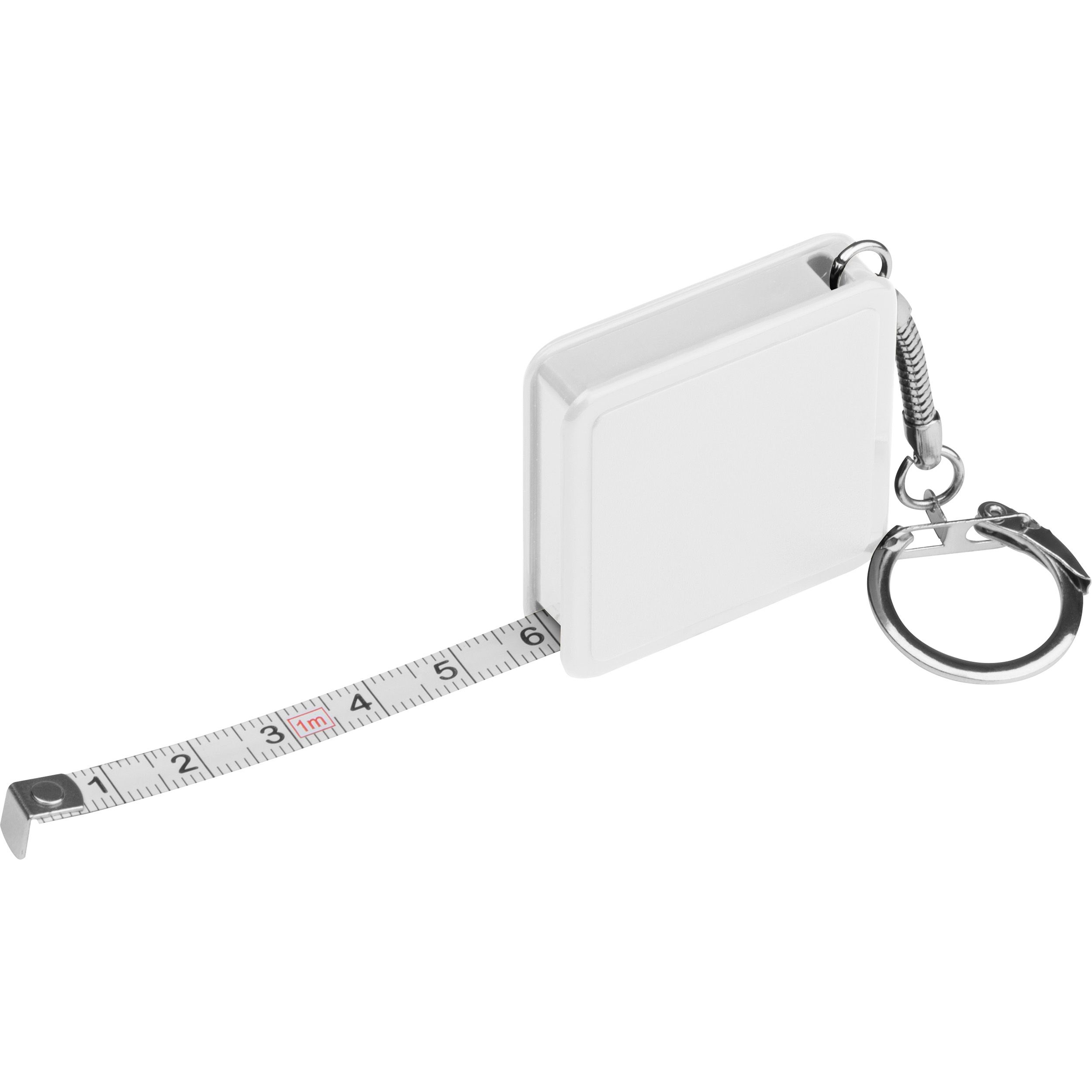 MA88808-06Quadradtisches 1 Meter Stahlbandmass MARIE_ weiss