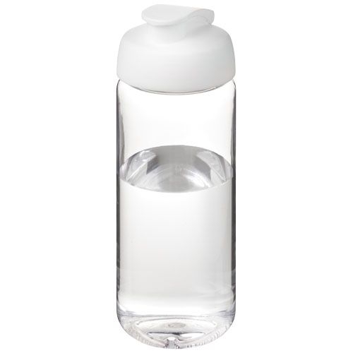 PF210445-16H2O Active® Octave Tritan™ 600-ml-Sportflasche mit Klappdeckel_ transparent klar_weiss