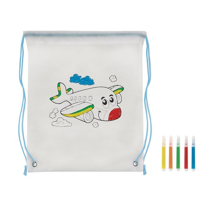 MO9887-66Carrydraw Gestaltbarer Kordelzugbeutel_ babyblau