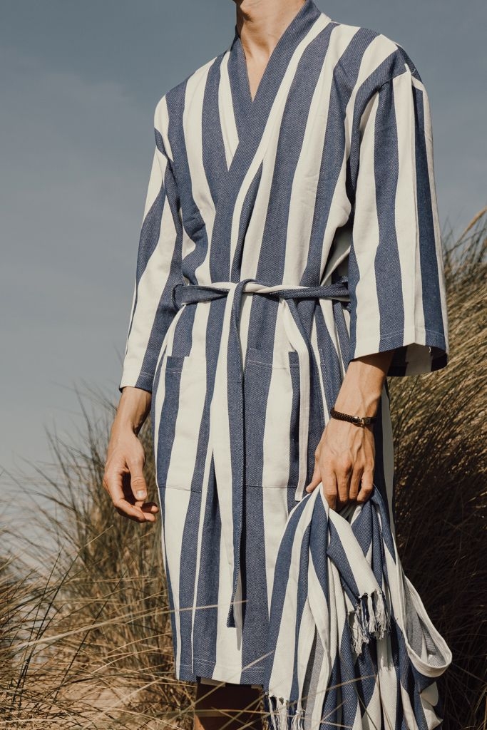 XDV41721-05SMVINGA Ornos GRS Hamam-Bademantel S_M_ blau