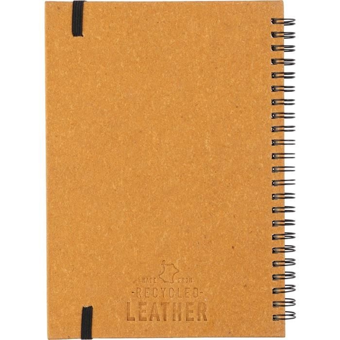 GI1103675-11Notizbuch aus recyceltem Leder A5 Egon_ brown