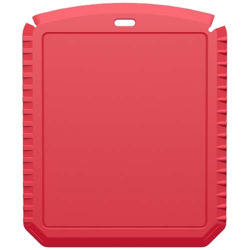 PF220502-3Thrym rechteckiger Eiskratzer aus recyceltem Kunststoff_ rot