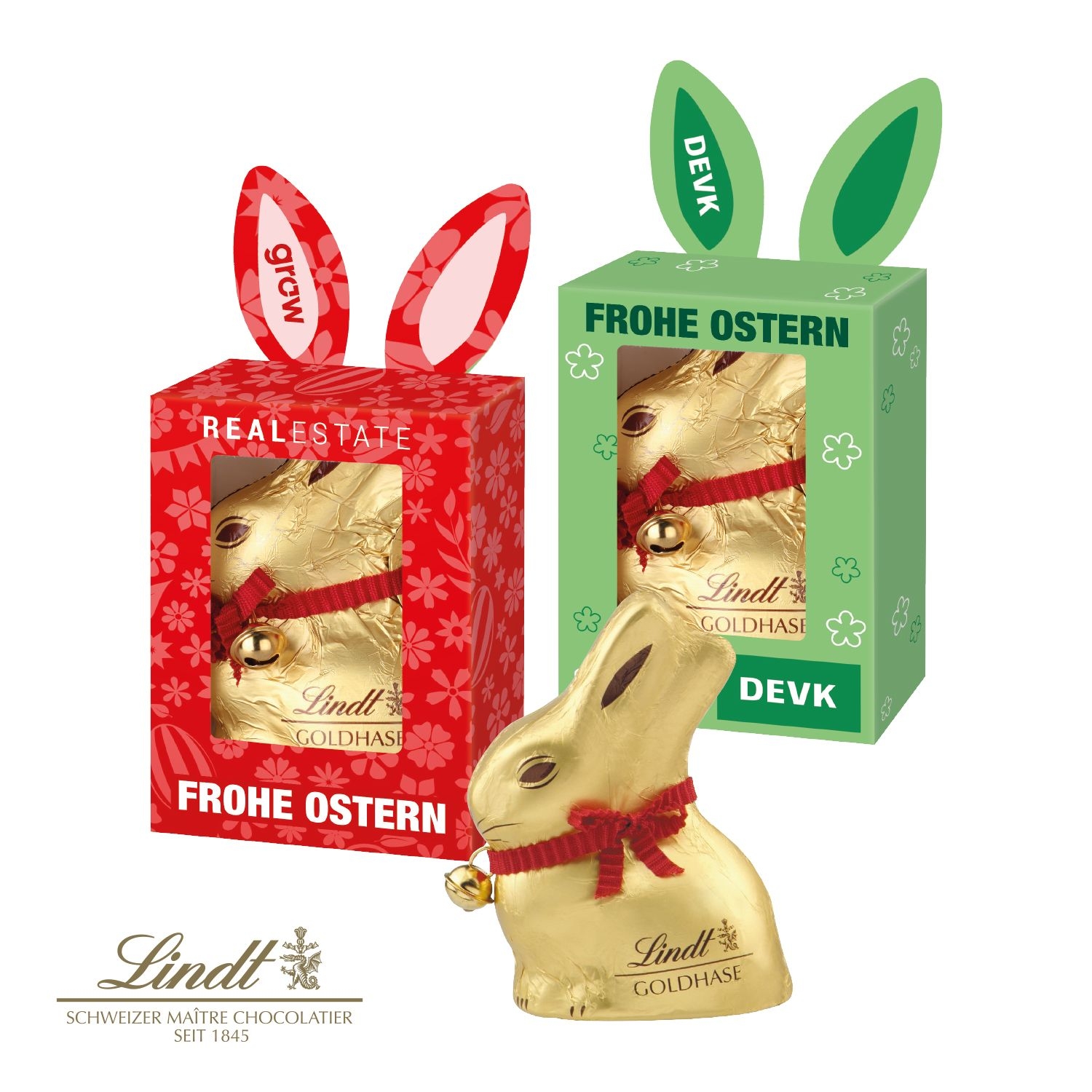CD94704Lindt Goldhase in Werbekartonage_ 50 g