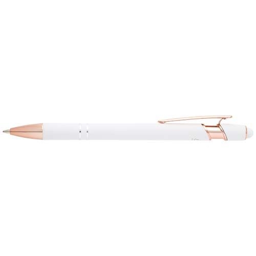 PF106246-1Nanna Kugelschreiber mit Roségold Finish _ weiss