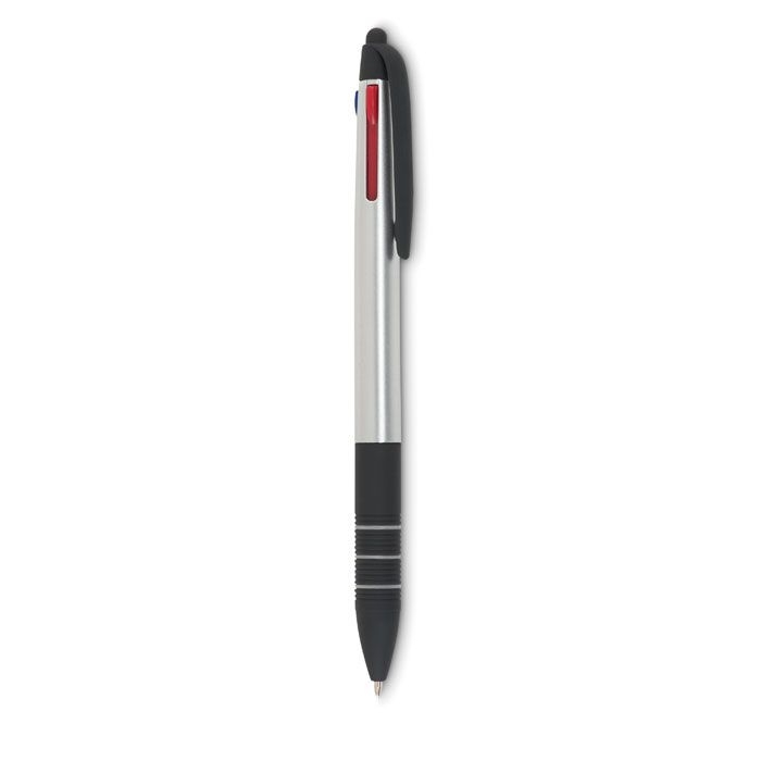 MO8812-14Multipen 3-Farb-Kugelschreiber_Stylus_ silber