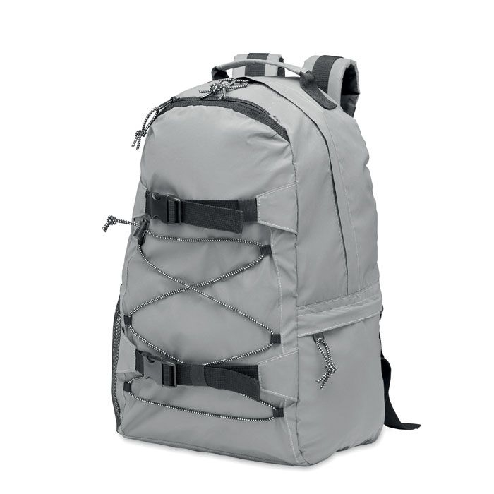 MO6993-16Bright Sportbag Reflektierender Rucksack 190T_ mattsilber