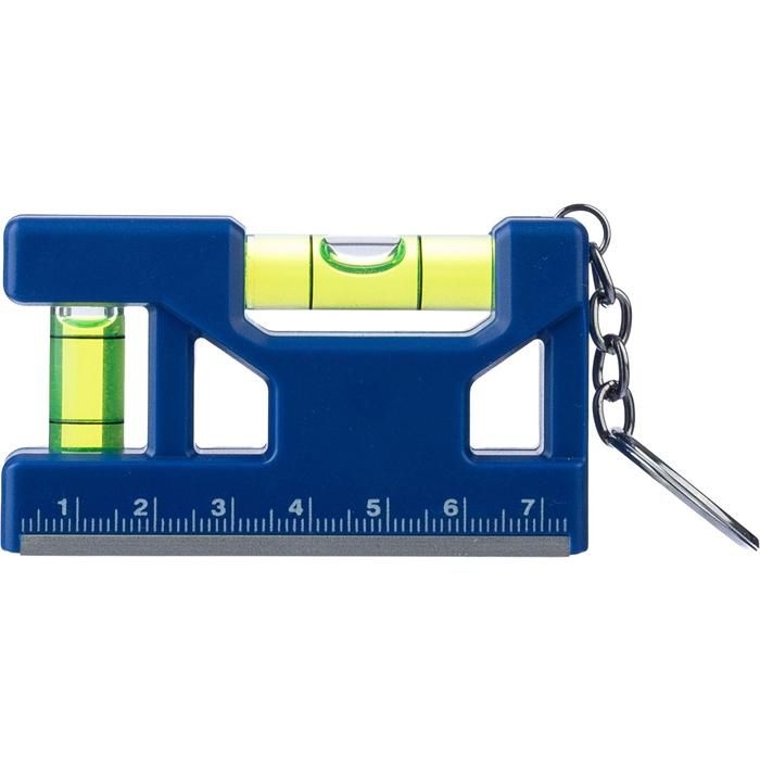 GI1267826-23Schluesselanhaenger Wasserwaage Indira aus recyceltem ABS_ kobaltblau