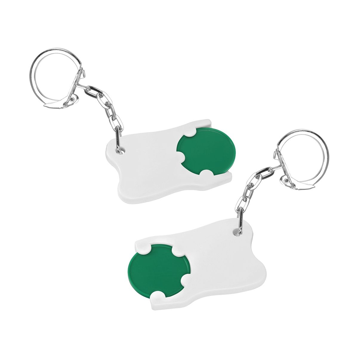 HE8287K-2-0Chiphalter mit 1€-Chip _Zahn_ gruen_ weiss