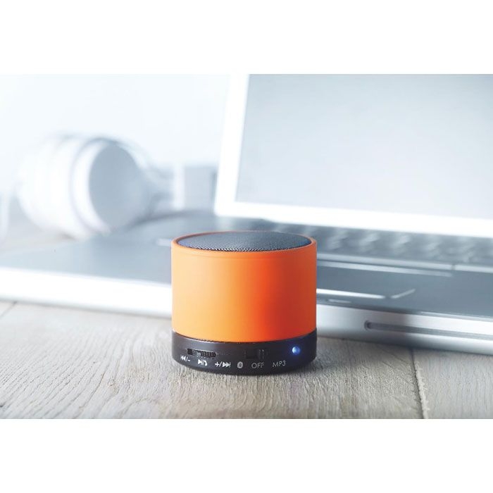 MO8726-10Round Bass Wireless Lautsprecher_ rund_ orange
